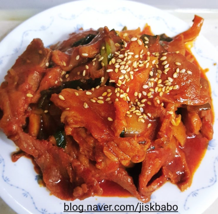  초간단 백종원제육볶음,전라도식제육볶음레시피~
