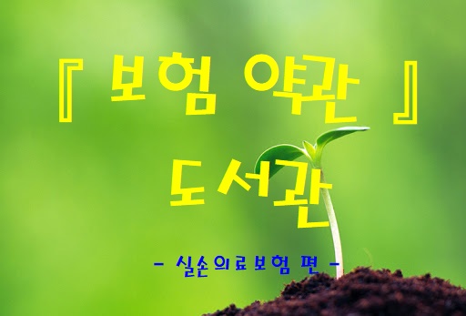 [보험약관] 실손의료보험(보험 공제금액과 보험금 지급)