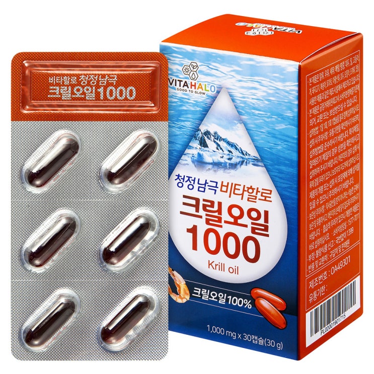 (로켓배송)비타할로 청정남극 100% 크릴오일 30캡슐, 30g, 1개 추천해요