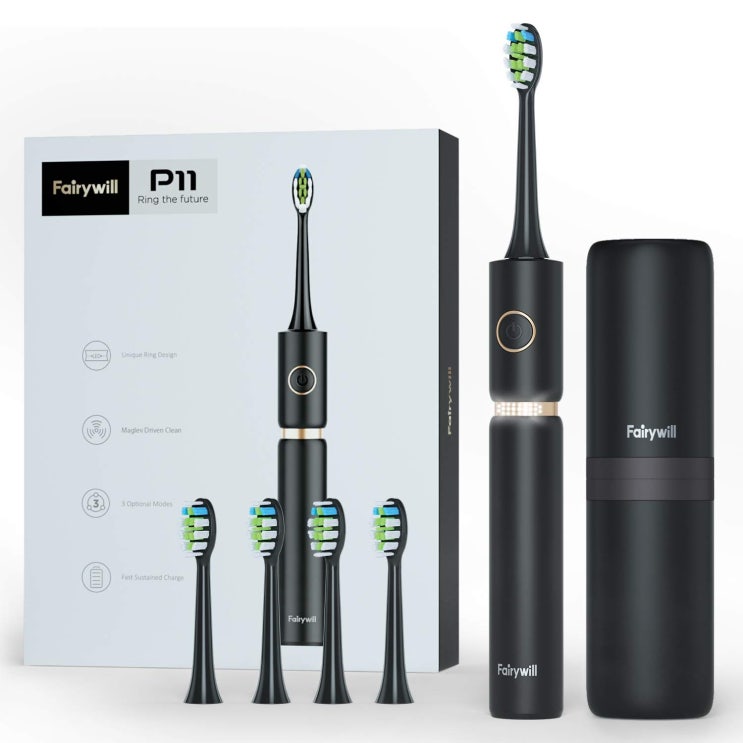 Fairywill Sonic Whitening Electric Toothbrush - 62 000 VPC 터보 클린 페어리 윌 P11 Plus 전동칫솔 추천해요 Fairywill Sonic Whitening Electric Toothbrush - 62 000 VPC 터보 클린 페어리 윌 P11 Plus 전동칫솔 추천해요