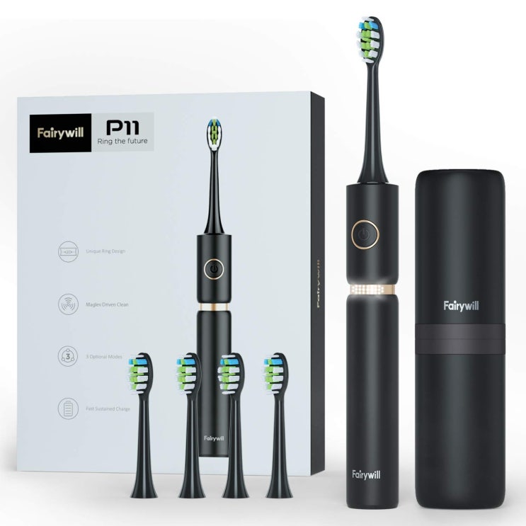 Fairywill Sonic Whitening Electric Toothbrush - 62 000 VPC 터보 클린 페어리 윌 P11 Plus 전동칫솔 추천해요