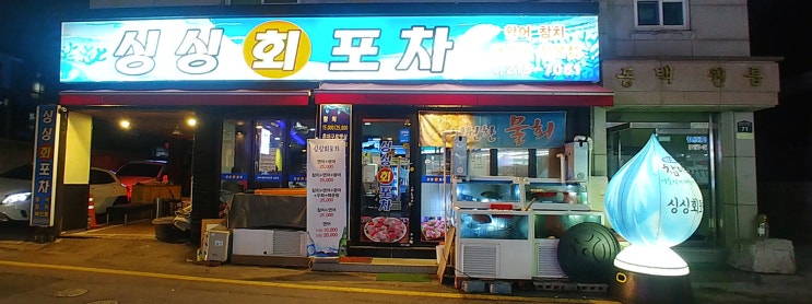  수원 원천동 우만동 아주대 앞 횟집 광어 우럭 연어 참치까지 한번에 맛볼수 있는 가성비 맛집 싱싱회포차