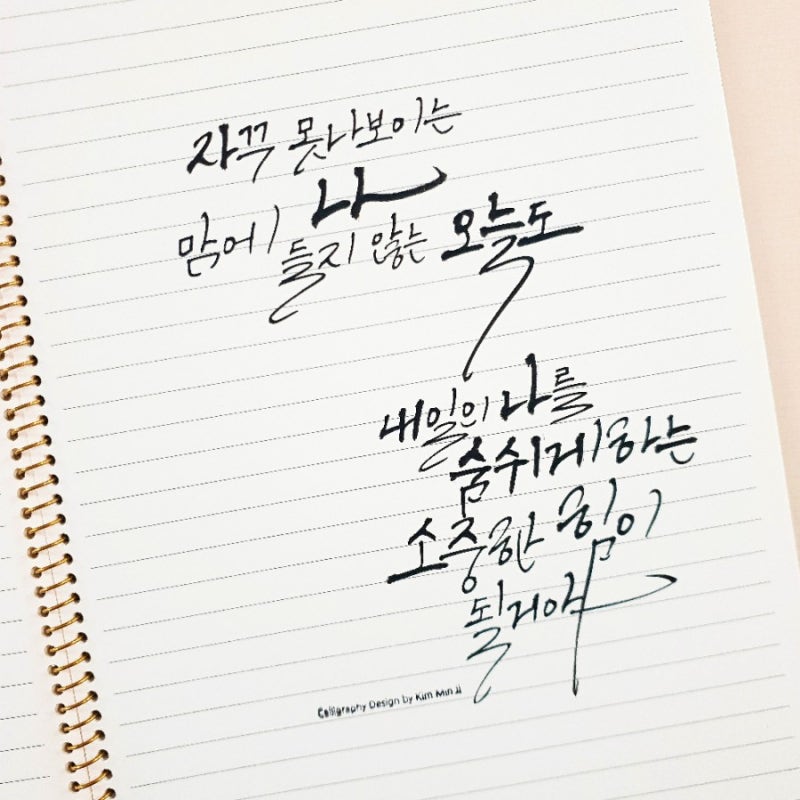 [아란캘리]서영은 꿈을 꾼다/꿈노래/노래가사 캘리그라피