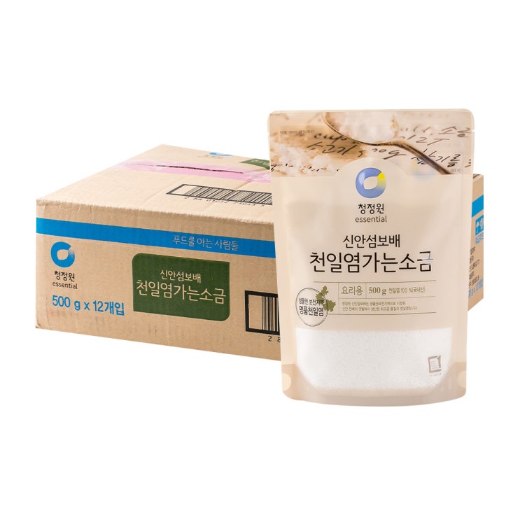  특가 제품 천일염 가는소금 500g 12입 요리용 신안섬 보배 단일상품 보고 결정하시죠~
