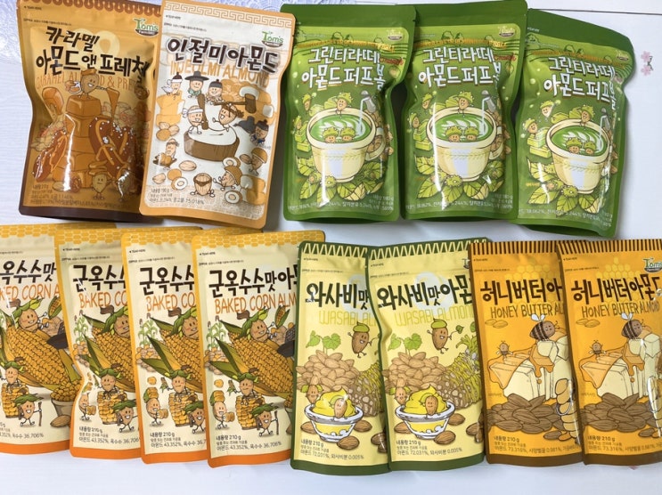 K-food 외국인의 한국여행 필수 쇼핑리스트, 견과류 간식 : 길림양행 아몬드 시리즈 :)