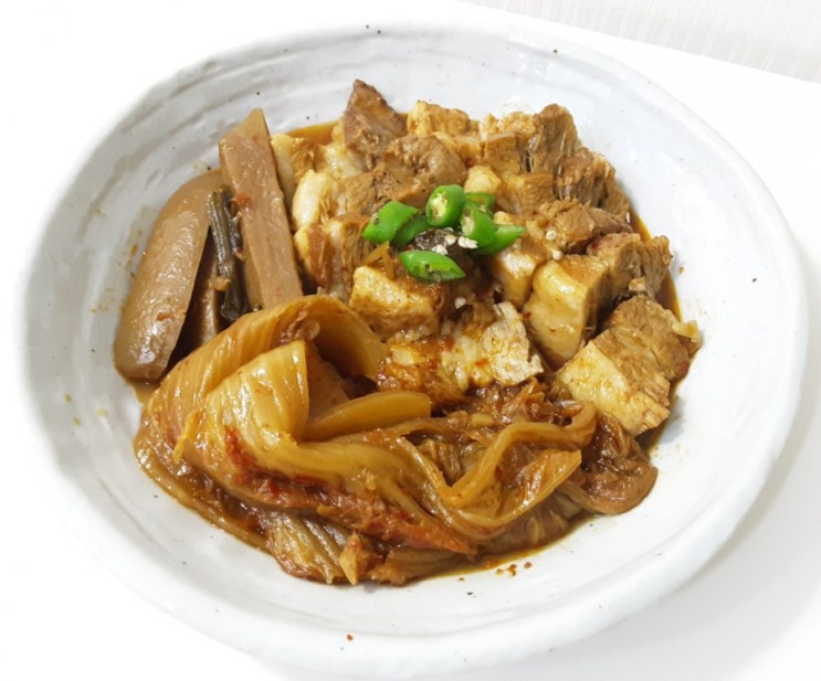  우리집 밥도둑 압력솥 통 삼겹살 김치찜