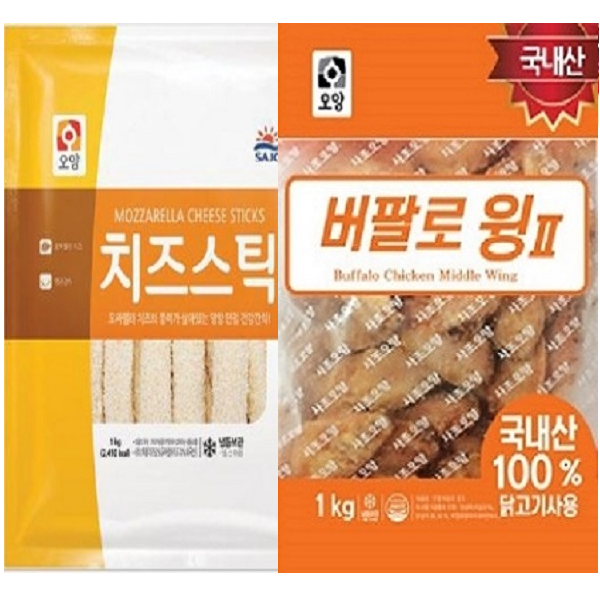  [초대박상품] 사조 버팔로윙 1kg치즈스틱 1kg 2개 1kg 보고 결정하세요!!