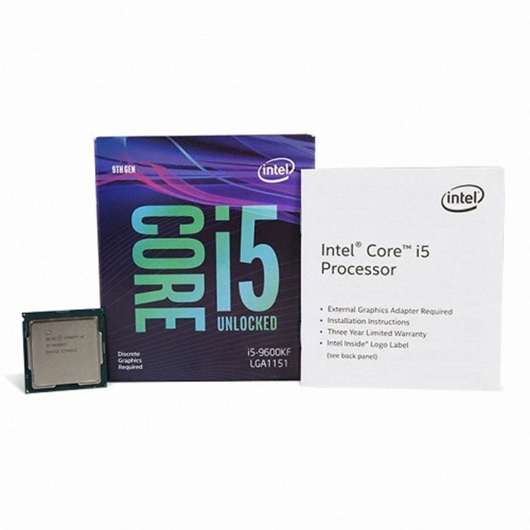 인텔 코어i5-9세대 9600KF (커피레이크-R) 정품 CPU 추천해요