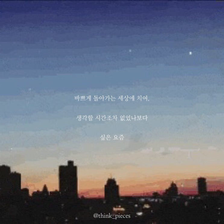  바쁜 세상에 치여