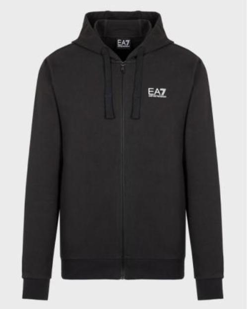 EA7 [EMPORIO ARMANI] Zipped cotton sweatshirt 8NPM03PJ05Z11200 Black 추천해요