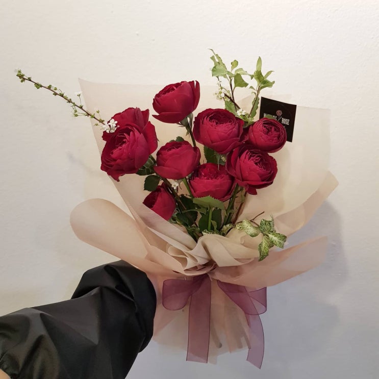  [MARIANGROSE] 가넷잼 미니장미 미니 꽃다발, 여자친구선물, 화이트데이 꽃다발 - 연남동꽃집, 홍대꽃집, 상암동꽃집
