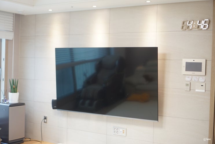 벽걸이 TV 설치 브라켓 이용한 선정리 후기