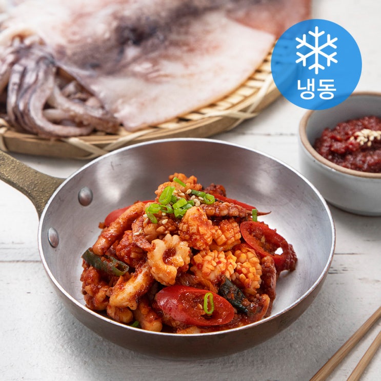   동해몰 오징어 포항시 인증 구룡포 한번 얼린 손질 오징어 (냉동), 1kg, 1개_1 