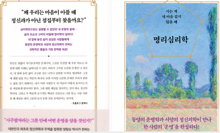  명리심리학 책리뷰 "왜 우리는 아플때 정신과가 아닌 점집부터 찾을까요?"