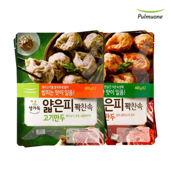   [리뷰소개] 만두 [ K쇼핑풀무원얇은피만두 김치고기440x4봉 풀무원얇은피꽉찬속 김치만두 2봉고기만두 2봉총4봉 ]