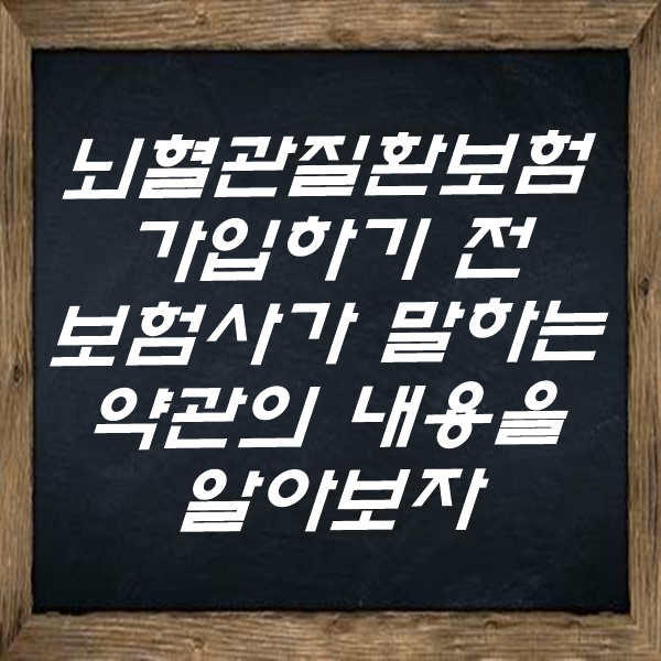  뇌혈관질환 보험을 가입하기 전 특약과 약관의 내용을 알아보자