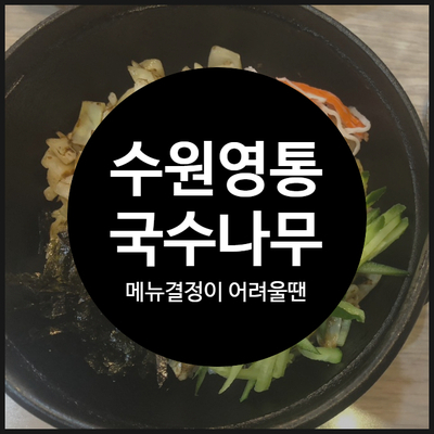  [영통역 맛집] 메뉴 결정이 어려울 땐 국수나무 추천
