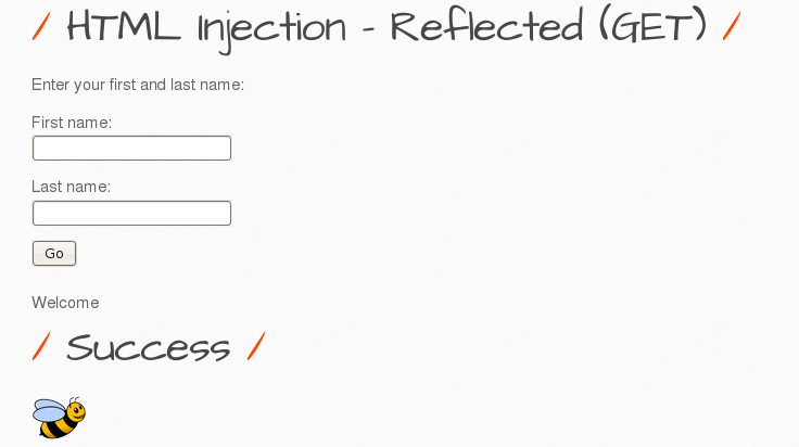  HTML 인젝션 - Reflected(GET)
