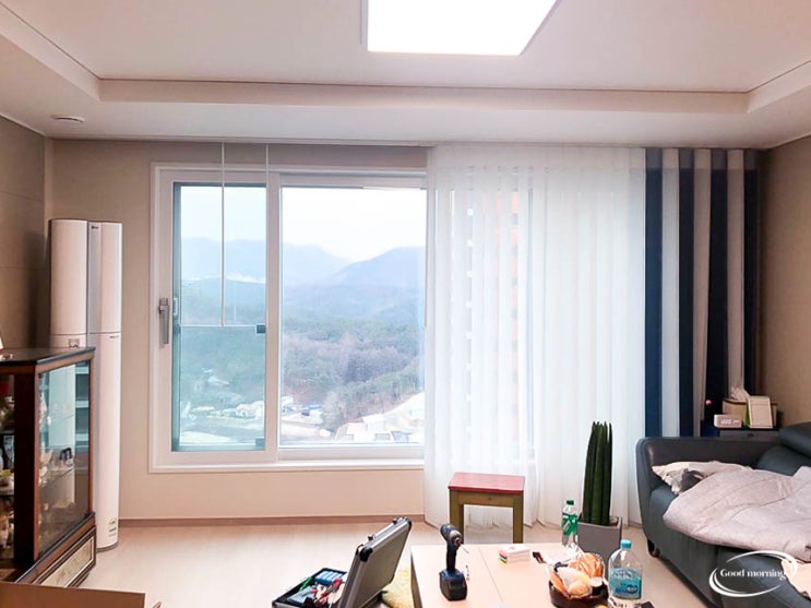 [인천블라인드][닥터블라인드][좋은아침창] 춘천한숲시티 유니슬렛 스마트 커튼 시공사례