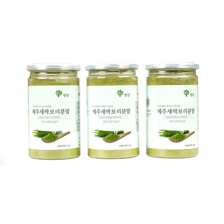 청담 제주 새싹 보리 분말 밀폐통제품, 3통, 130g 구매 꿀팁