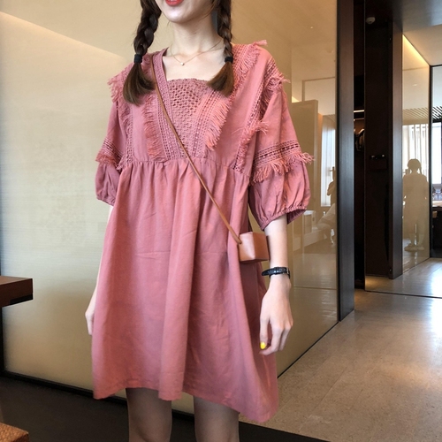  [찬스] 뿌니랜드 여성 봄 롱 원피스 백예린 현아 손예진 한예슬 냉장고 원피스우77중공 펀칭 수술 에스닉 베이비 스커트 홀리데이-10357 특템해요! 