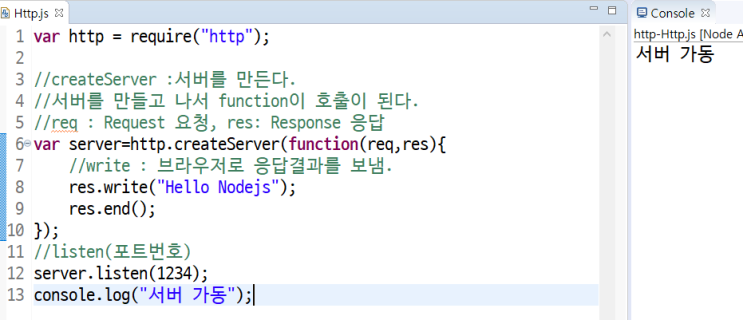  [Node.js] http 모듈