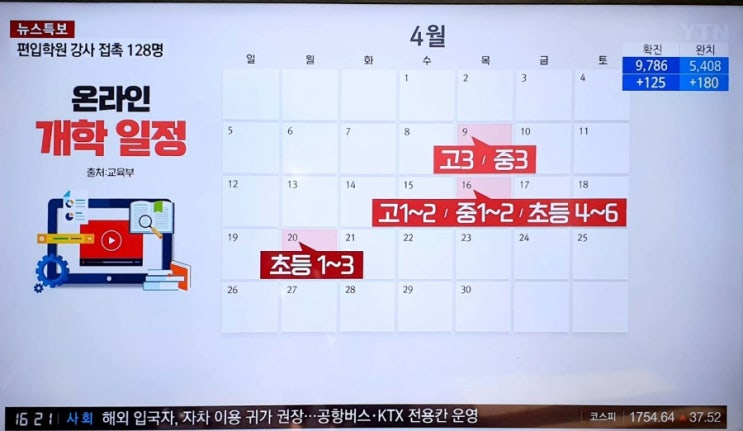 온라인 개학 일정, 대학 입시 일정 변경 결정