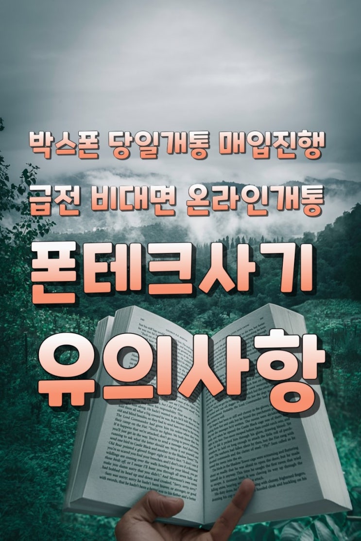  박스폰 당일개통 매입 진행 급전 비대면 온라인개통 폰테크사기 유의사항