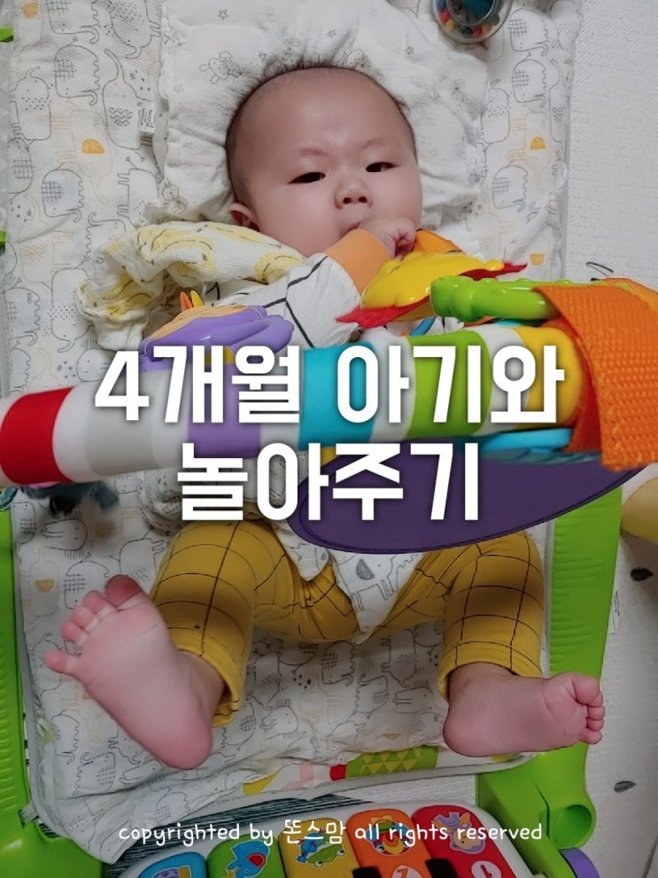  4개월 아기 놀이  맥시멀리스트의 아기 장난감 모음