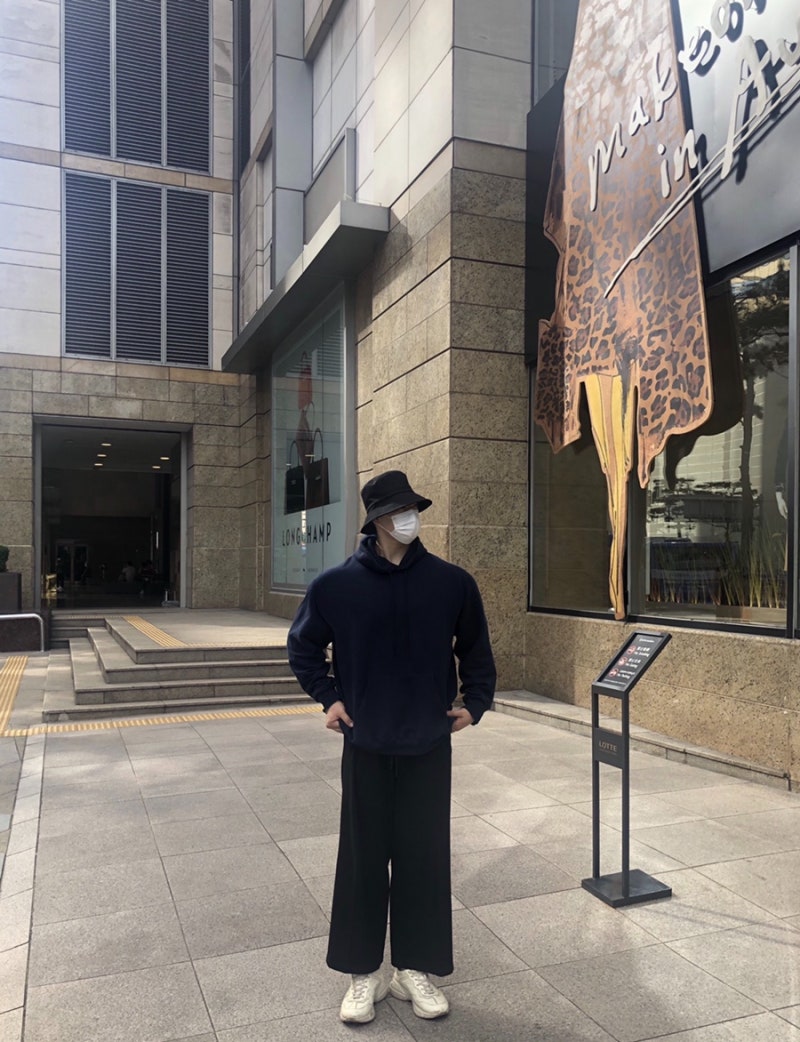 빅 사이즈 남자 벙거지 모자 코디 추천해봐요