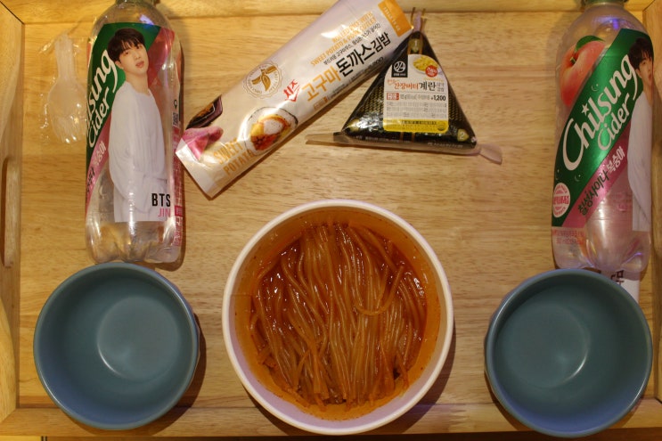 이마트24 신대방 쫄볶이, 삼각김밥, 김밥, 사이다로 편의점 야식