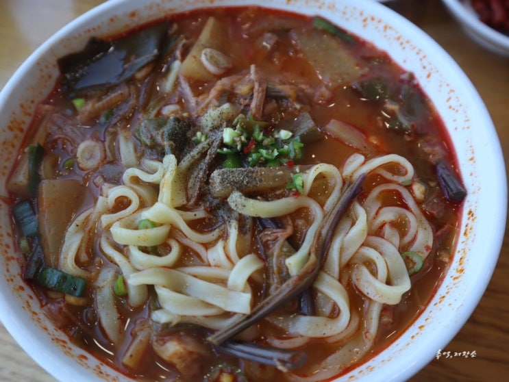  울산 간절곶 맛집, 육개장 칼국수 원육칼