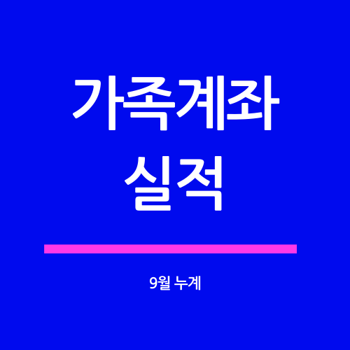 가족계좌 20년 9월 실적(수익률 2.9%)