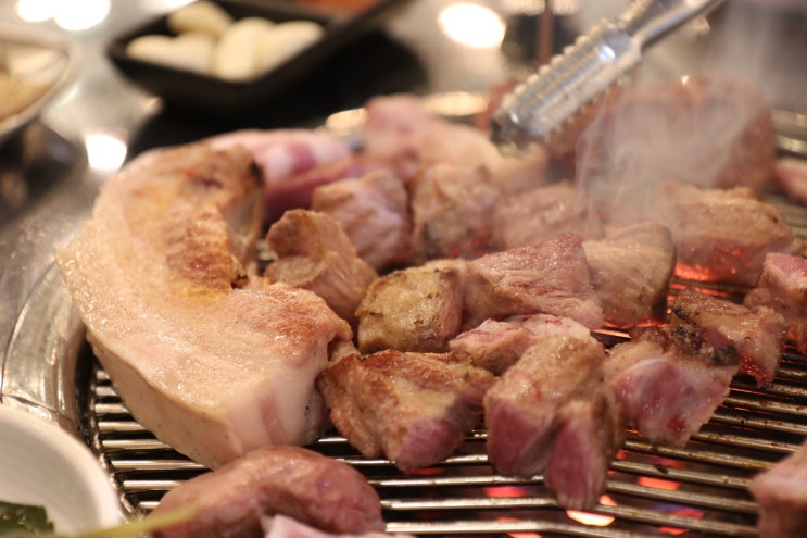  제주 애월 흑돼지 연탄구이 연돈가 애견동반X 마시써!