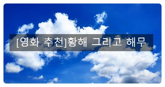  [영화 추천]황해 그리고 해무