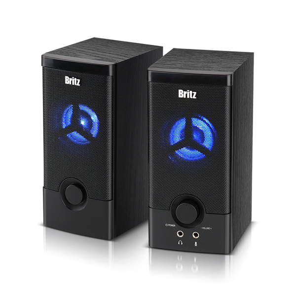  브리츠 2채널 USB 북쉘프 게이밍 스피커, BZ-505 Roll, 혼합 색상