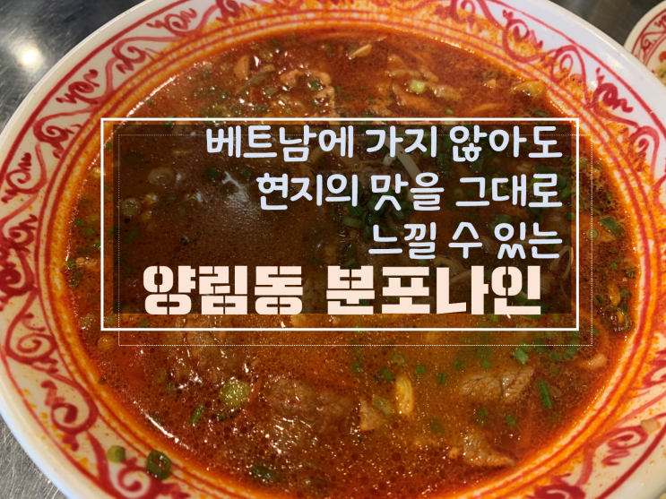  양림동맛집 베트남현지맛을 느낄 수 있는 음식모음, 분포나인