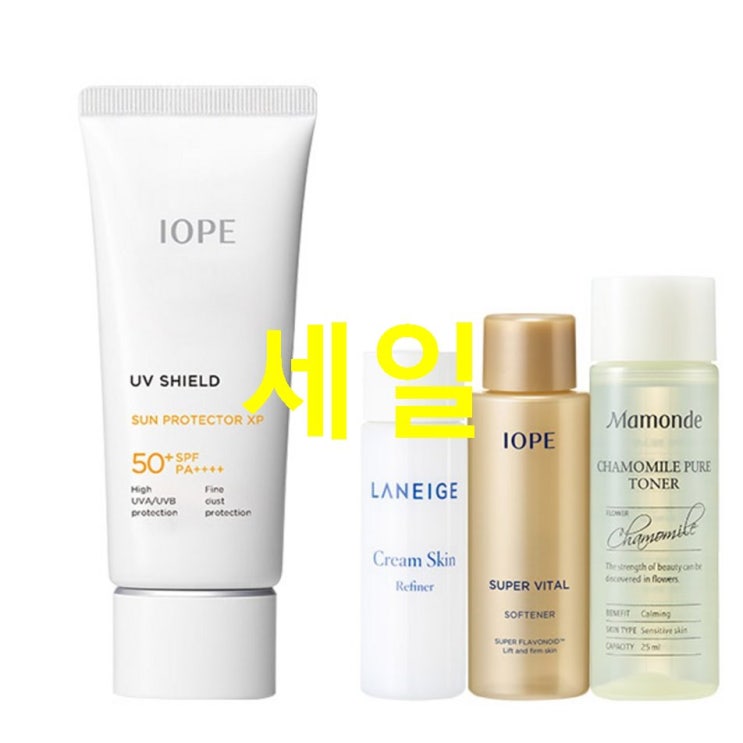  02일자 인기제품 아이오페 UV쉴드 선프로텍터 XP SPF50 PA  60ml 아모레퍼시픽 기초케어 3종! 언박싱라구요~