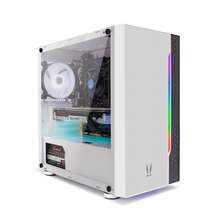 프리플로우 GAMING i5F GTX1660TI 화이트 조립PC (i5 9400F WIN미포함 삼성16GB GTX1660TI 6GB SSD240GB), 단일 상품, 기본형