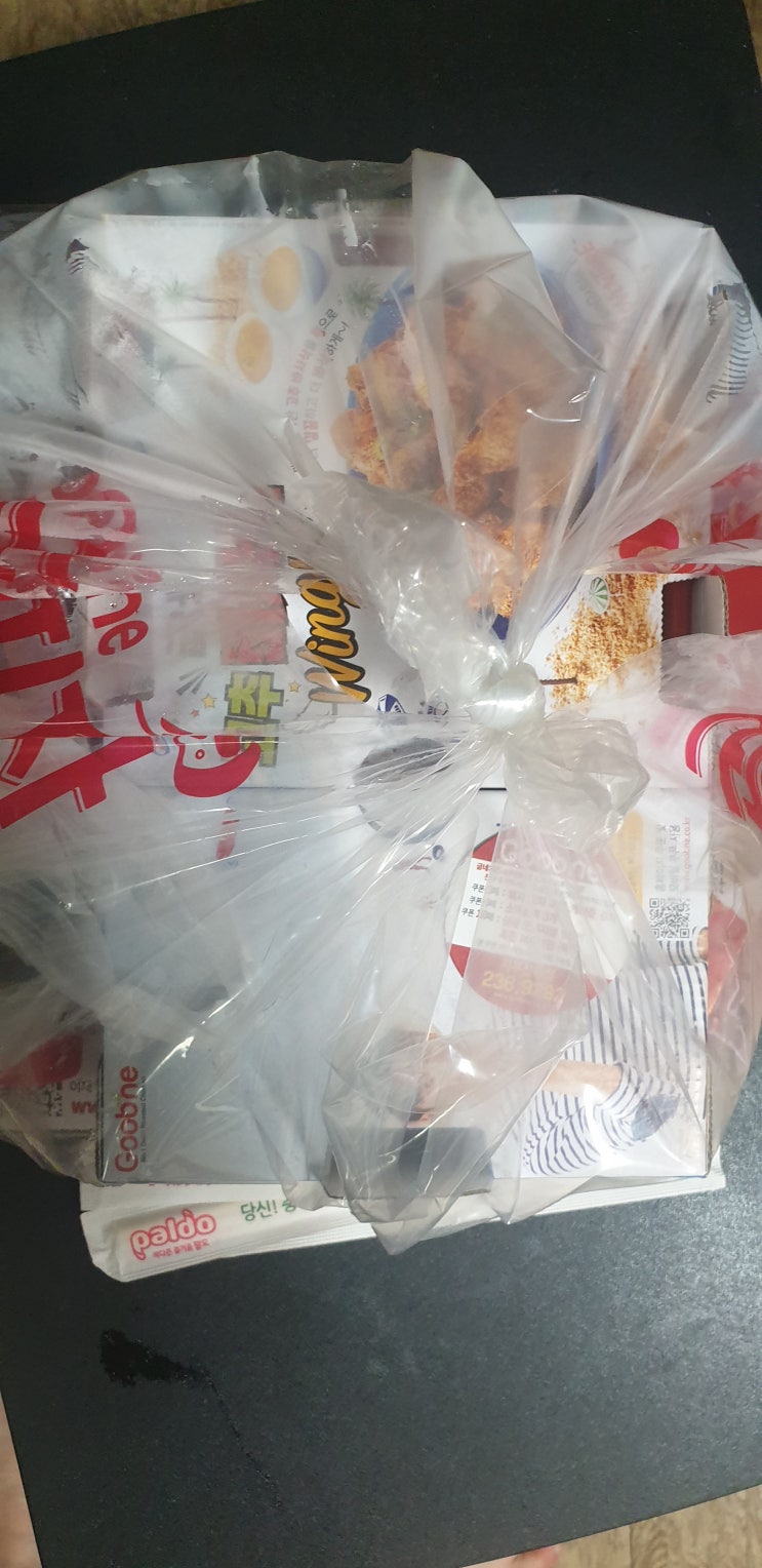  굽네 갈비천왕, 허니피자 포장 리얼 후기