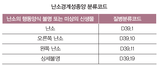 난소경계성종양 진단과 암보험금 보상 난소경계성종양 진단과 암보험금 보상