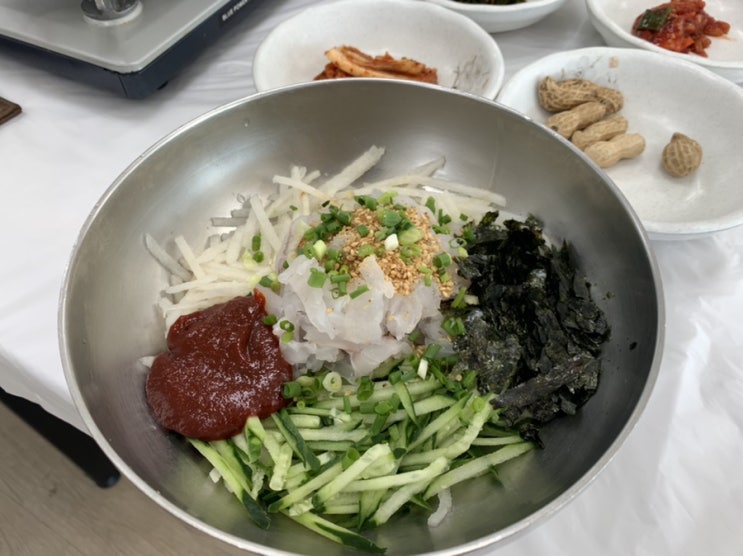  포항 영일대 SBS 생활의 달인 물회 맛집 마라도회식당