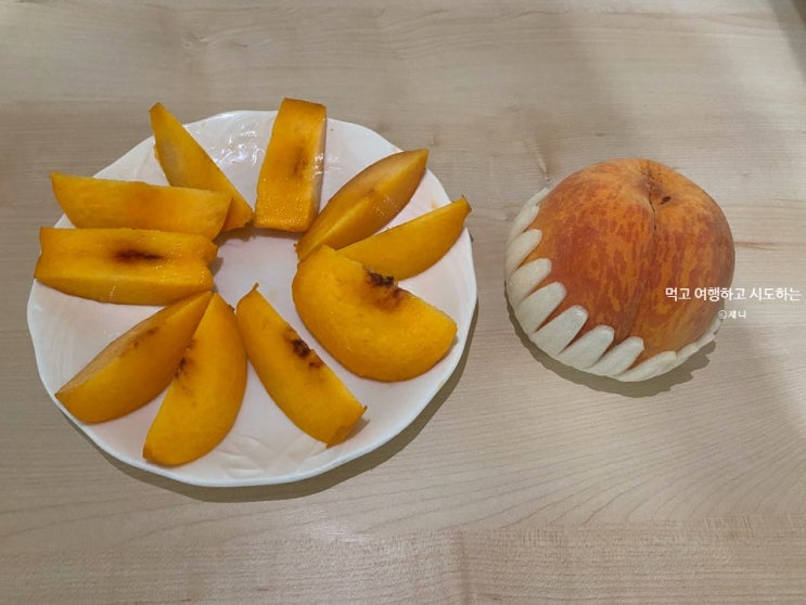 양홍장 복숭아 지금 딱 맛있는 복숭아 만생황도