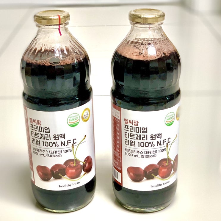 타트체리 100%착즙 몽모랑시품종 NFC착즙 믿을만한 헬씨팜
