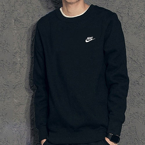 나이키 nike club freece crew 804343-010 맨투맨 블랙 가격 후기