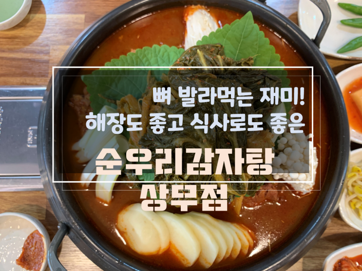  [광주상무지구맛집/상무지구데이트] 뼈 발라먹는 재미 해장도 좋고 식사로도 좋은 순우리감자탕 상무점