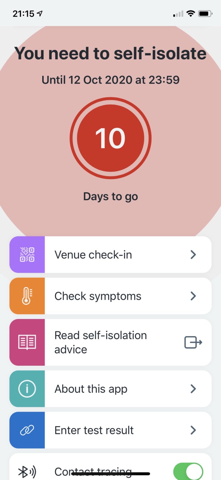  영국 자가격리 (Self-isolation) Day 1