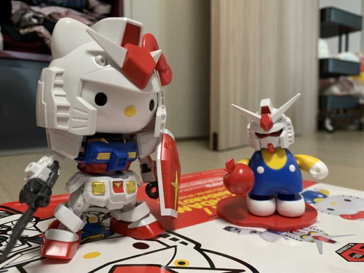  퍼스트 건담과 헬로키티의 화려한 콜라보! 키티건담을 소개합니다 (헬로키티 / RX78-2 건담 SD EX 스탠다드)