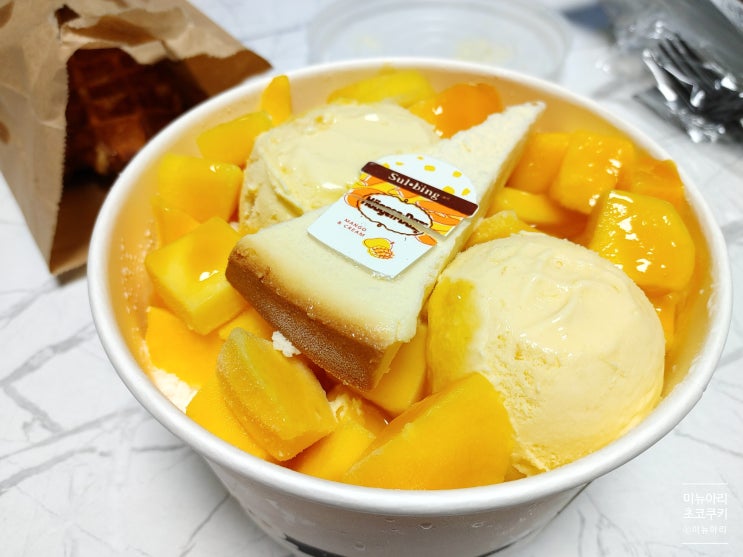  신메뉴 망고 하겐다즈 설빙 집에서 배달했어요