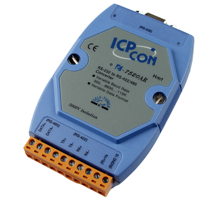 I-7520AR CR (RS-232 to Isolated RS-422/485 Converter)